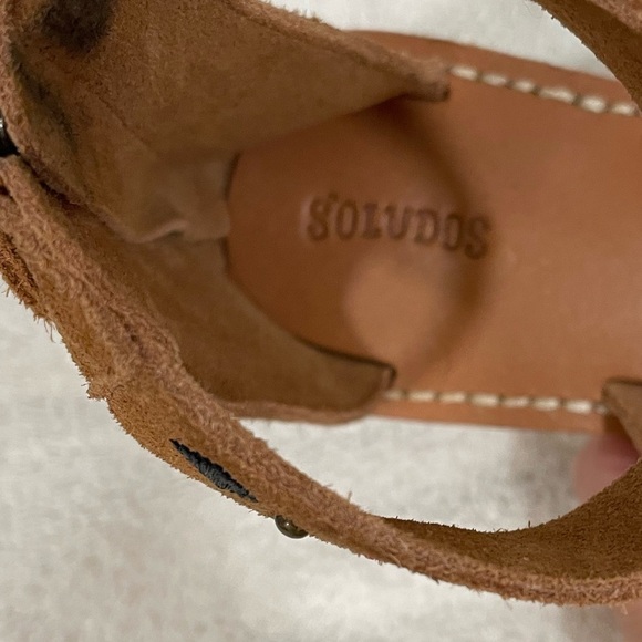 Soludos Embroidered Strappy Sandals in  Brown Suede - size 7 - Picture 6 of 7